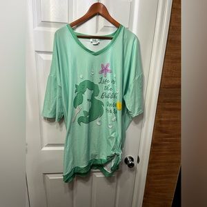 Enchanted Dress Shop Mermaid Mint Green Twist Front Tunic w Darker Green Trim